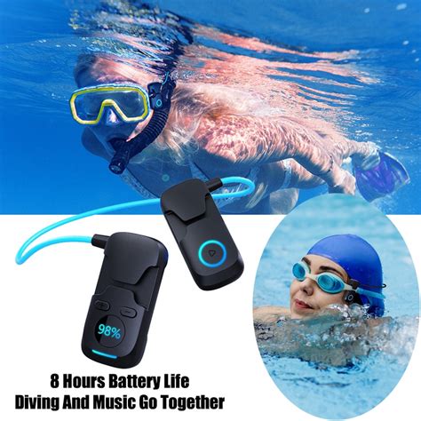 Bone Conduction Earphone Waterproof Ipx Swimming Goggles Underwater Music Mp Player With G