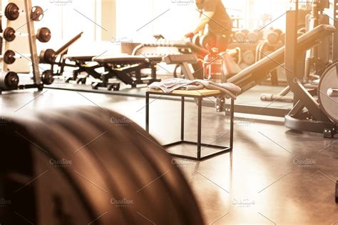 Abstract Blur Fitness Gym Background Featuring Gym Fitness And Sport