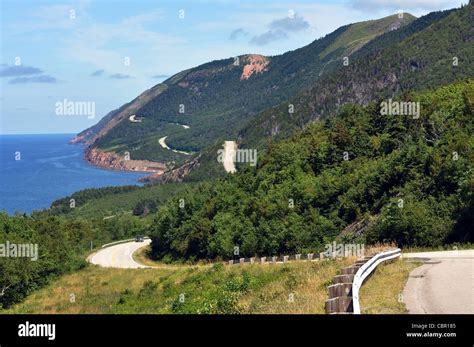 The Winding Highway Of The World Famous Cabot Trail Along The Coast Of Cape Breton Nova Scotia