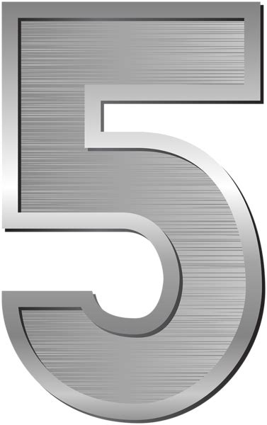 Number Five Silver Png Clip Art Image Gallery Yopriceville High