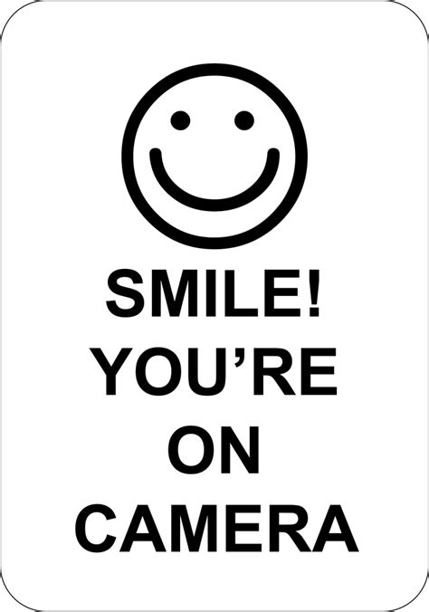 smile you re on camera sign printable free