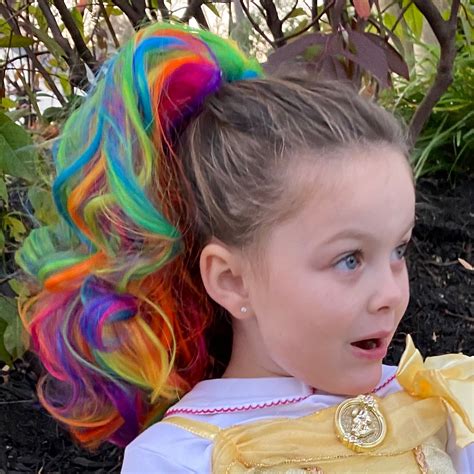 Rainbow Hair Extensions For Kids Rainbow Party Highlights Color Hair