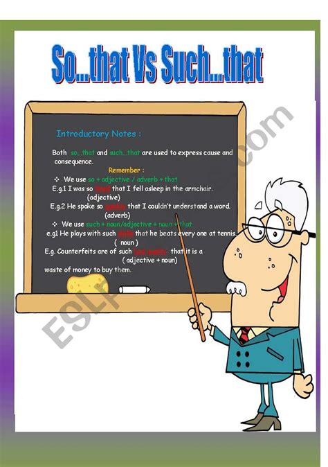 Sothat Vs Suchthat Esl Worksheet By Hocine B