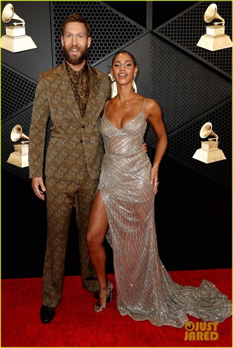 Calvin Harris Wife Vick Hope Bring The Heat For Their Red Carpet Debut At Grammys Photo