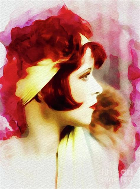 Clara Bow Vintage Movie Star Painting By Esoterica Art Agency Fine Art America
