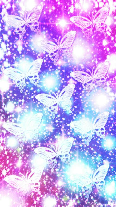 Glittery Butterflies Butterfly Wallpaper Purple Butterfly Wallpaper