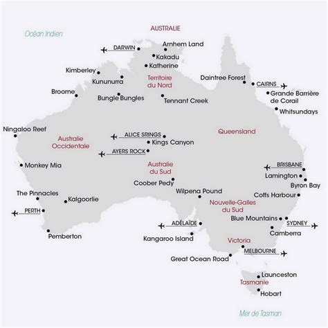 Carte geante australia impression numérique. Guide infos pratique Australie : carte, climat, langue ...