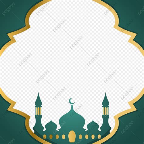 Gambar Latar Belakang Bingkai Islami Dengan Masjid Islam Ornamen