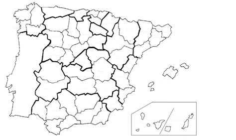 GeografÍa De EspaÑa 2015 2016 Mapa Político De España Mudo