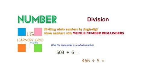 Dividing Whole Numbers With Whole Number Remainders Tutorial 2