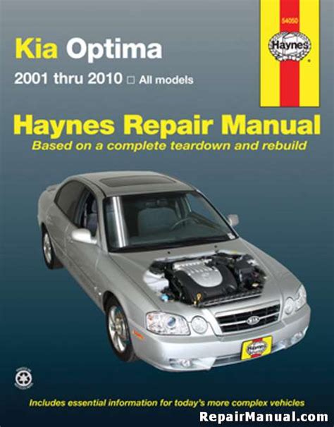 Kia Optima 2001 2010 Haynes Car Repair Manual