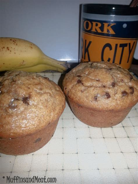 Skinny Banana Chocolate Chip Muffins Muffinsandmeat