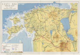 Eesti NSV füüsiline kaart | DIGAR