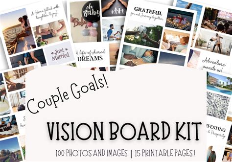 Couples Vision Board Kit Vision Board Printable Vision Board 2023