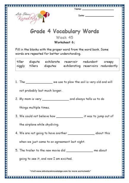 Fourth Grade 200 High Frequency Words 4th Grade Sight Words 4th 4th