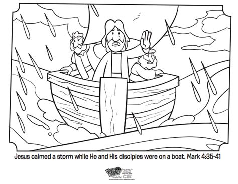 jesus calms  storm bible coloring pages whats   bible
