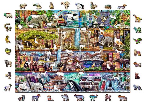 Puzzle Aimee Stewart The Amazing Animal Kingdom Wooden 1 000 Pieces