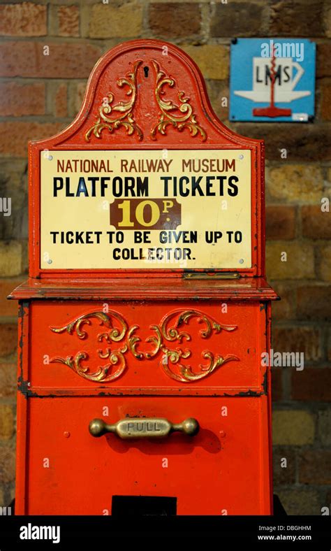Old Platform Ticket Machine National Railway Museum York England Uk