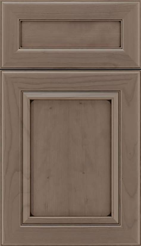 Create a beautiful mission style bathroom for two with recessed doors accented with brushed satin hardare and classic crown molding. Paloma Cabinet Door Style - Kitchen Craft Cabinetry