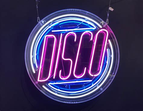 Disco Neon Diameter 1m Kemp London Bespoke Neon Signs Prop Hire
