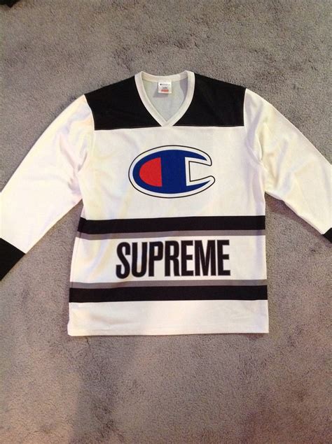 Supreme Supreme X Champion Hockey Jersey White 2014 Grailed