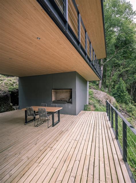 Triangular Embeds Pr House On A Forested Hillside In Chile Concrete