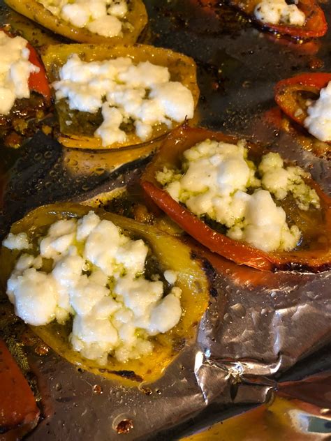 Goat Cheese Stuffed Sweet Peppers Directions Calories Nutrition