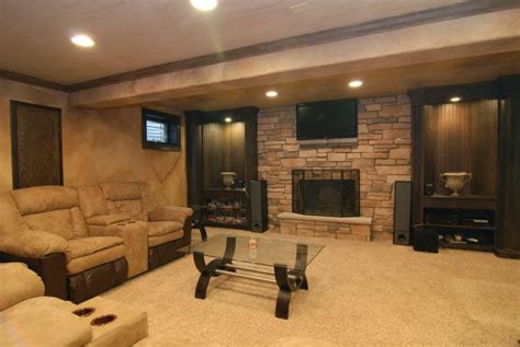 20 Amazing Finished Basements That Have A Fireplace