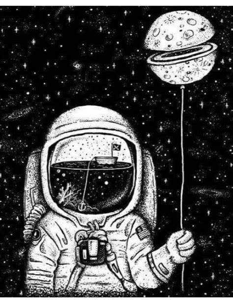 Trippy Outer Space Background ~ Jllsly Painting And Drawing Astronaut