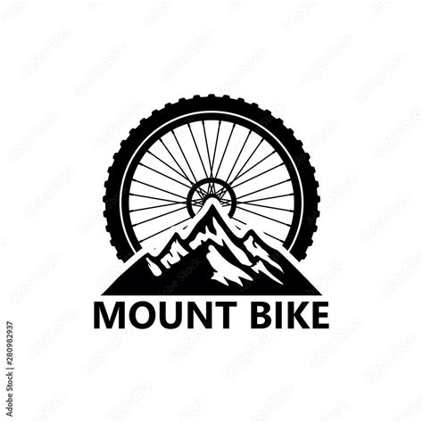 Mountain Bike Logo Template Design Vector Emblem Design Concept Creative Symbol Icon Vector