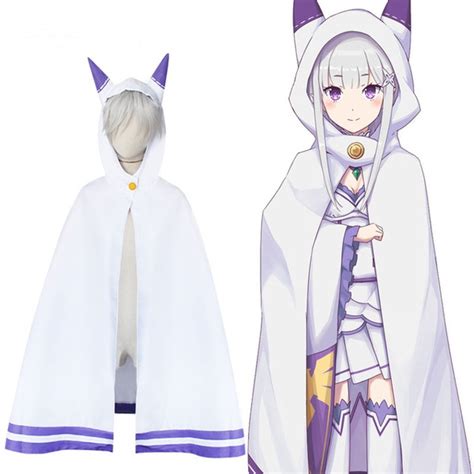 Anime Re Zero Kara Hajimeru Isekai Seikatsu Emilia Cloaks Coat Girls