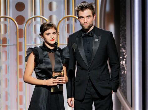 Golden Globes 2018 Emma Watson Robert Pattinson ‘harry Potter Reunion