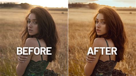 editing a golden hour portrait from beginning to end youtube