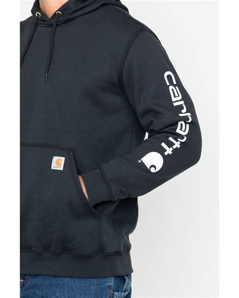 Carhartt Mens Loose Fit Midweight Logo Sleeve Graphic Hooded