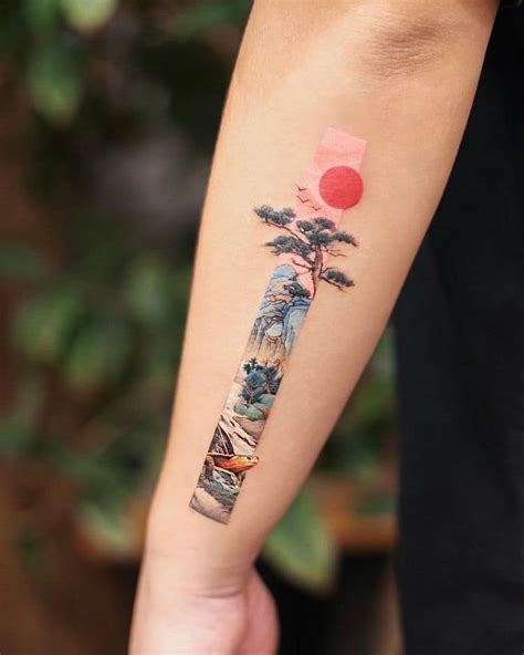 Rectangular Tattoos Reveal Body Art Inspired By Chinese Paintings