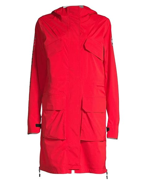Canada Goose Goose Seaboard Waterproof Rain Jacket In Red Lyst
