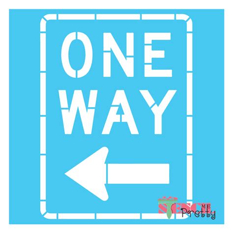 One Way Arrow Road Sign Stencil Airbrush Paint Template — Stencil Me Pretty