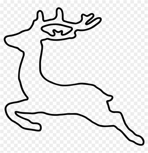 Jumping Deer Silhouette Outline Deer Free Transparent Png Clipart
