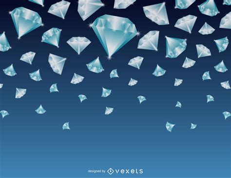 Falling Diamonds Background Vector Download