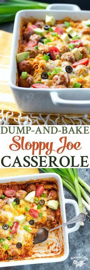 Dump And Bake Sloppy Joe Casserole Easy Dinner Recipes Sloppy Joe Recipes Dinner Ideas