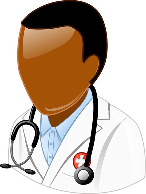 Vector Royalty Free Brown With Hair Big Clip Art Doctor Physician