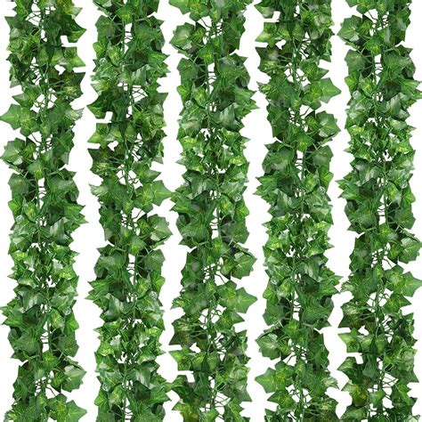 24pcs 165 Feet Artificial Ivy Hanging Plants Fake Vine Leaves For Home
