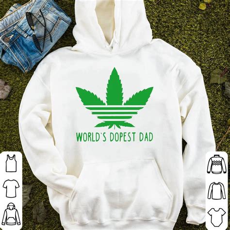 Weed Adidas Worlds Dopest Dad Shirt Hoodie Sweater Longsleeve T Shirt