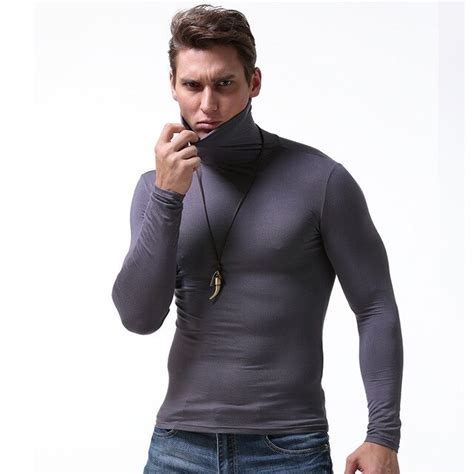 Underwear Men Modal Elastic Tight Undershirt High Neck Long Johns Soft And Breathable Shapers In