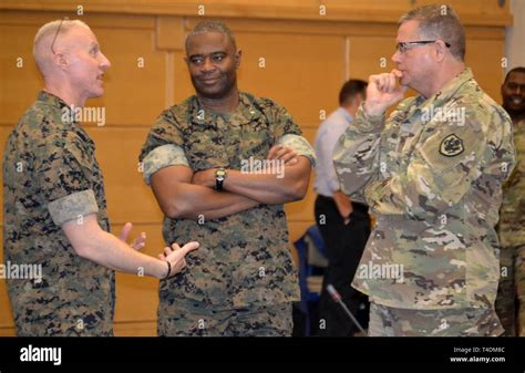 Marine Corps Lt Col Adam Blanton And Col Seth Ocloo From The Marine