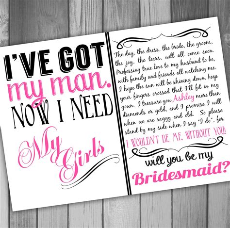 Will You Be My Bridesmaid Invitation Printable By Claceydesign Bridesmaid Invitation Bridal