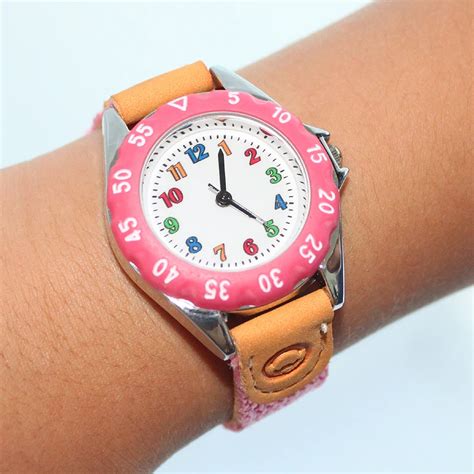 New Fashion Fabric Strap Childrens Boy Girls Kids Watches Learn Time