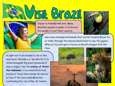 Visit Brazil Persuasive Text Comprehension Teaching Resources