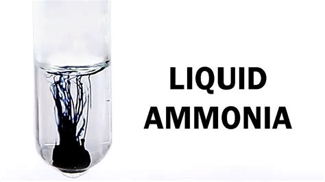Making Liquid Ammonia To Dissolve Sodium And Lithium Metal Youtube