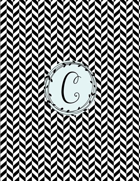 Free Printable Chevron Monogram Printable Initial Monograms